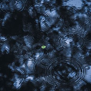 Preview wallpaper leaf, ripples, streaks, water