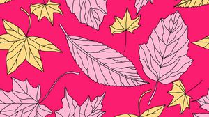 Preview wallpaper leaves, art, autumn, texture