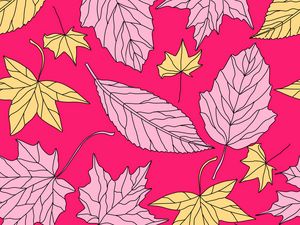 Preview wallpaper leaves, art, autumn, texture