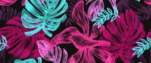 Preview wallpaper leaves, art, bright, colorful, texture