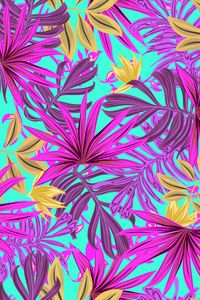 Preview wallpaper leaves, art, bright, tropical