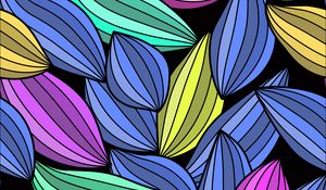 Preview wallpaper leaves, art, texture, striped, lines