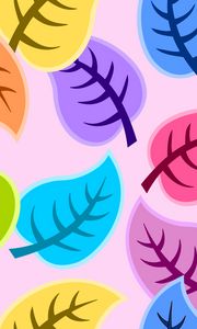 Preview wallpaper leaves, art, vector, colorful