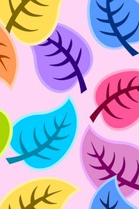 Preview wallpaper leaves, art, vector, colorful