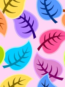 Preview wallpaper leaves, art, vector, colorful