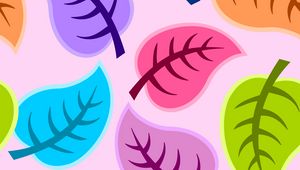 Preview wallpaper leaves, art, vector, colorful