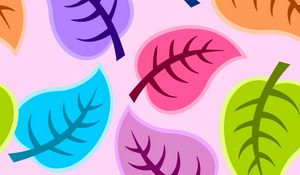 Preview wallpaper leaves, art, vector, colorful