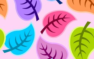 Preview wallpaper leaves, art, vector, colorful