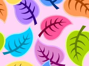 Preview wallpaper leaves, art, vector, colorful