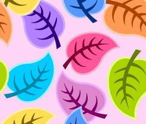 Preview wallpaper leaves, art, vector, colorful