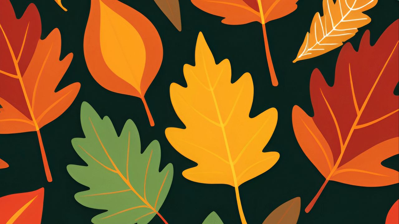 Wallpaper leaves, autumn, colorful, art