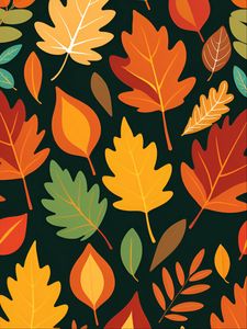 Preview wallpaper leaves, autumn, colorful, art