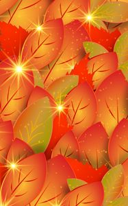 Preview wallpaper leaves, autumn, patterns, shine