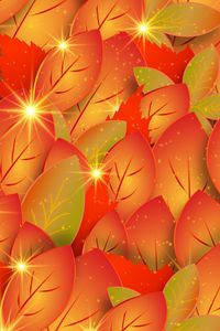 Preview wallpaper leaves, autumn, patterns, shine