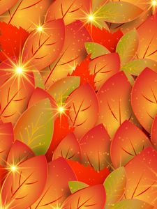Preview wallpaper leaves, autumn, patterns, shine