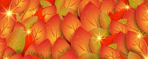 Preview wallpaper leaves, autumn, patterns, shine