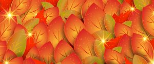 Preview wallpaper leaves, autumn, patterns, shine