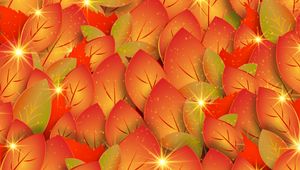 Preview wallpaper leaves, autumn, patterns, shine