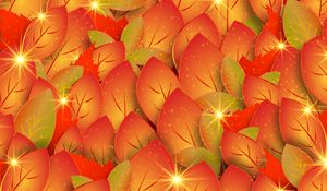 Preview wallpaper leaves, autumn, patterns, shine