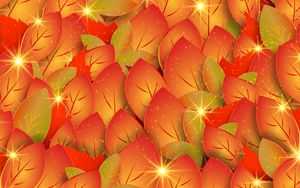 Preview wallpaper leaves, autumn, patterns, shine