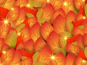 Preview wallpaper leaves, autumn, patterns, shine