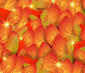 Preview wallpaper leaves, autumn, patterns, shine