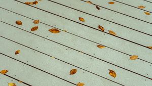 Preview wallpaper leaves, boards, wood, autumn