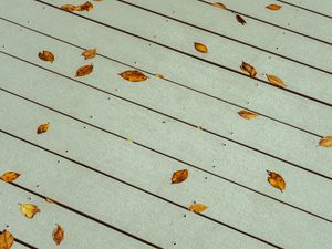 Preview wallpaper leaves, boards, wood, autumn