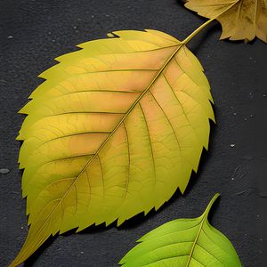Preview wallpaper leaves, green, brown, autumn, art