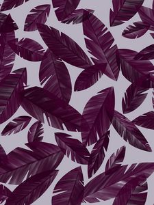 Preview wallpaper leaves, lilac, purple, pattern