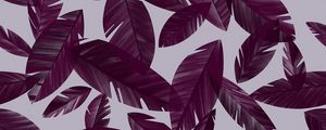 Preview wallpaper leaves, lilac, purple, pattern