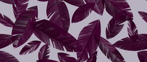 Preview wallpaper leaves, lilac, purple, pattern