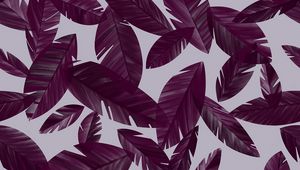 Preview wallpaper leaves, lilac, purple, pattern
