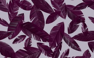 Preview wallpaper leaves, lilac, purple, pattern