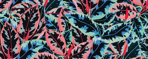 Preview wallpaper leaves, pattern, patterns, colorful