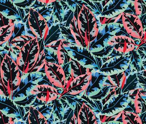 Preview wallpaper leaves, pattern, patterns, colorful