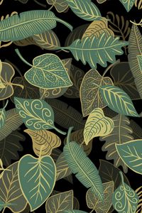Preview wallpaper leaves, patterns, texture, illustration