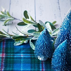 Preview wallpaper leaves, plaid, decor, new year, christmas