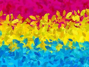 Preview wallpaper leaves, spots, stripes, abstraction, colorful, bright