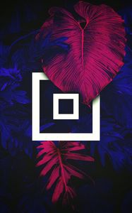 Preview wallpaper leaves, squares, geometric, color, distortion