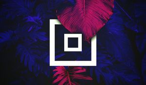 Preview wallpaper leaves, squares, geometric, color, distortion