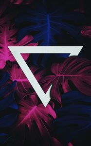 Preview wallpaper leaves, triangle, geometric, inverted, acute angle