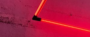 Preview wallpaper led tape, light, electricity, red, wall