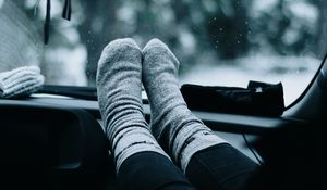 Preview wallpaper legs, car, travel, rest, mood
