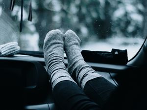 Preview wallpaper legs, car, travel, rest, mood