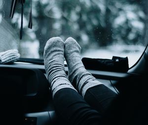 Preview wallpaper legs, car, travel, rest, mood