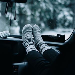 Preview wallpaper legs, car, travel, rest, mood