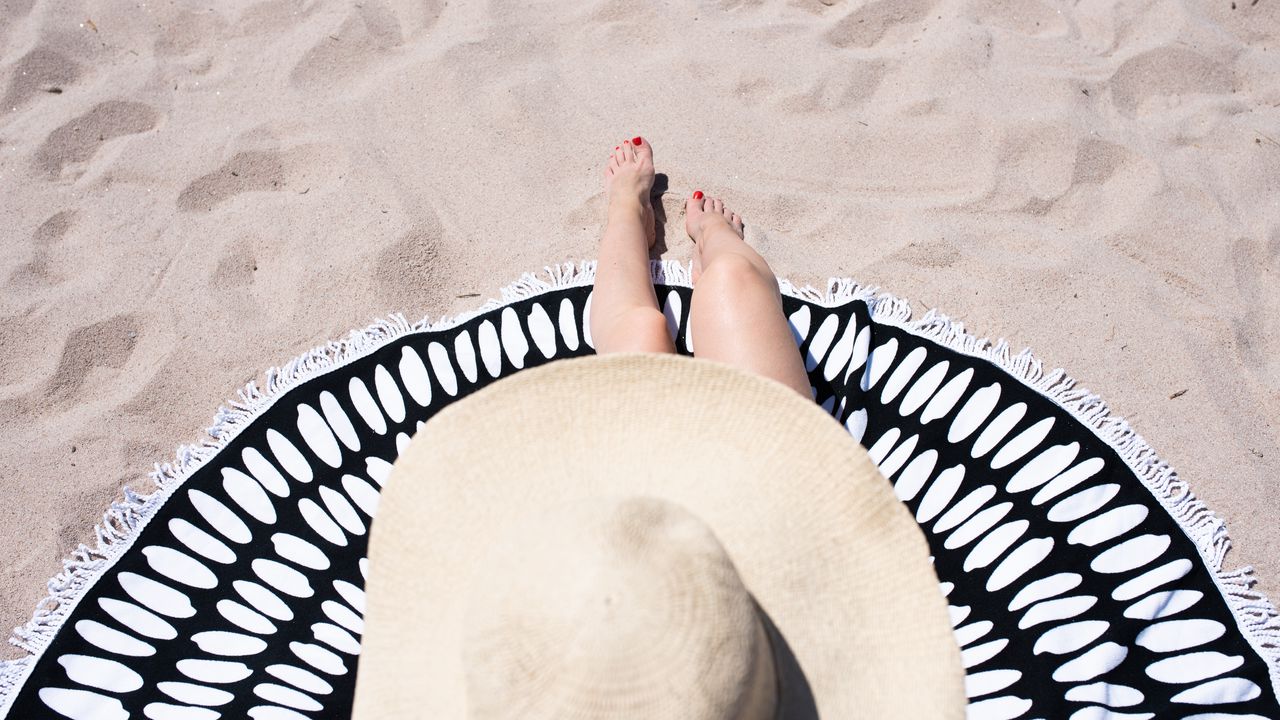 Wallpaper legs, hat, beach, sand
