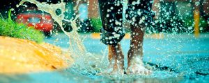 Preview wallpaper legs, puddle, water, splash