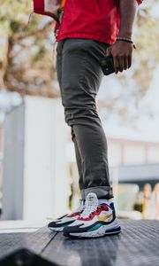 Preview wallpaper legs, sneakers, style, hand
